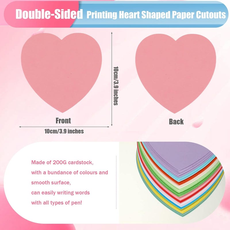 MixTeach 360 Pcs Heart Cutouts Paper Hearts Heart Shape Cut-Outs Assorted Color Paper Die Cuts for Valentine’s Day Kids DIY Craft Art Project Home School Classroom Decorations Bulletin Board Decor - Image 4